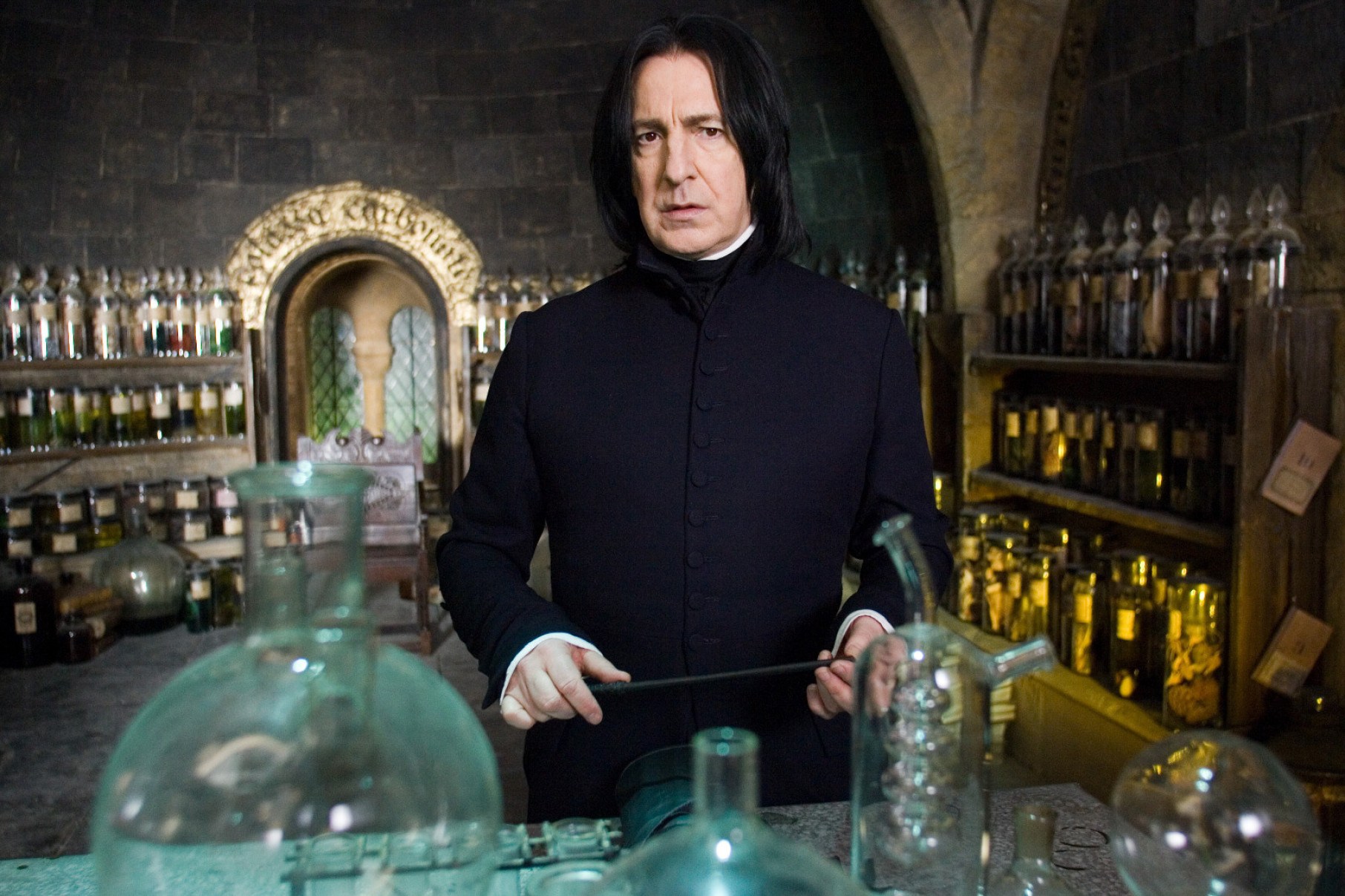 Alan Rickman, que morreu de câncer em 2016, como o professor Snape no filme 'Harry Potter e a Ordem da Fênix'