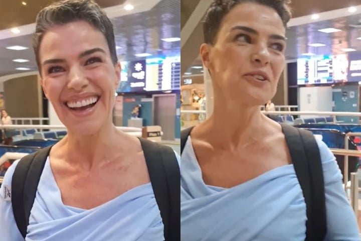 "Por enquanto, não", disse ela. "Mas tem uma chance?", questionou o fotógrafo. "Tem", respondeu Arósio.