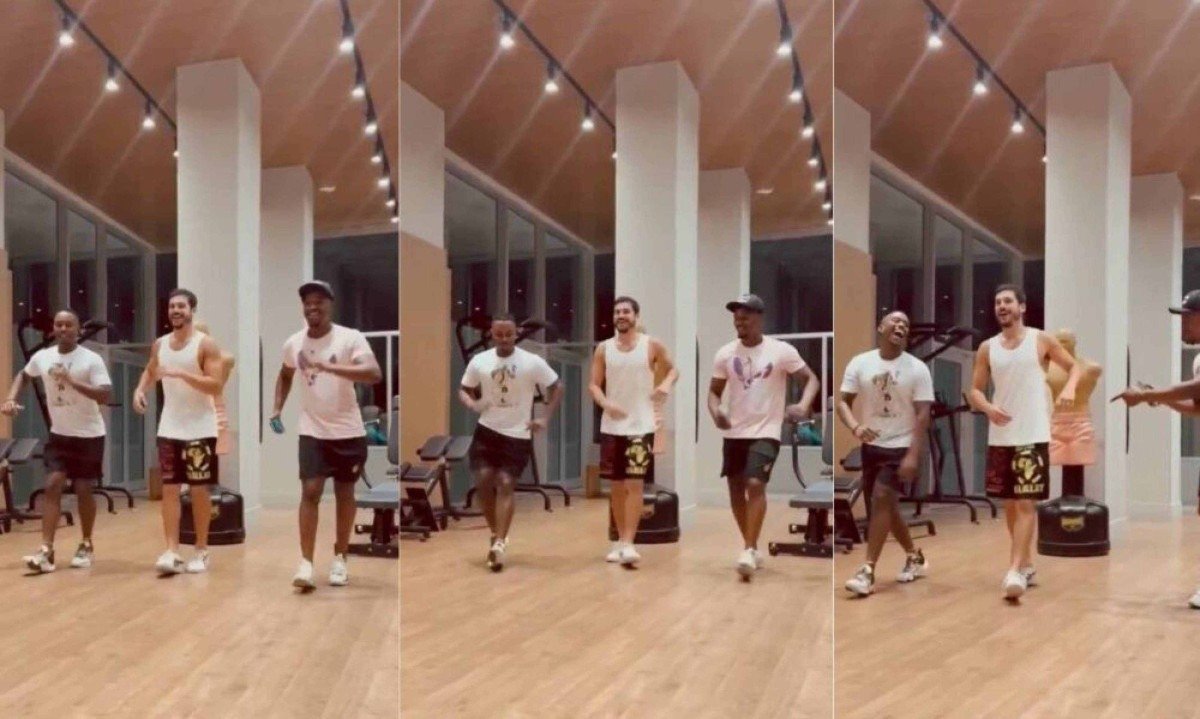 Não vai ficar para trás! Nicolas Prattes mostra gingado em aula de samba; veja! -  (crédito: Tupi - Pablo Oliveira)