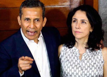 Humala e Nadine foram condenados por corrupção em licitações -  (crédito: LULA GONZALES/AFP)