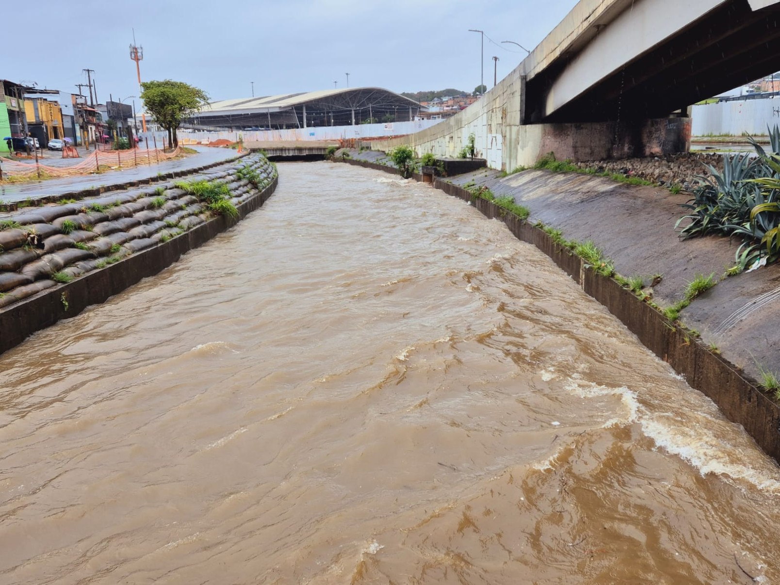A chuva forte causou quedas de árvores, alagamentos e impactou o trânsito na capital na manhã desta quarta feira (16/04) -Jair Amaral/EM/D.A Press