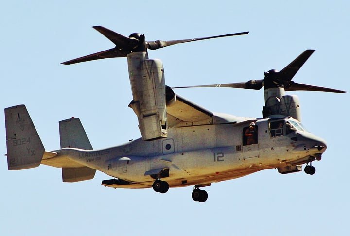 Bell Boeing V-22 Osprey – US$118 milhões - Avião perfeito para decolagens e pousos verticais. Usado para transporte militar, com dois motores Rolls-Royce e turboélice de alta velocidade: 565 km/h. 