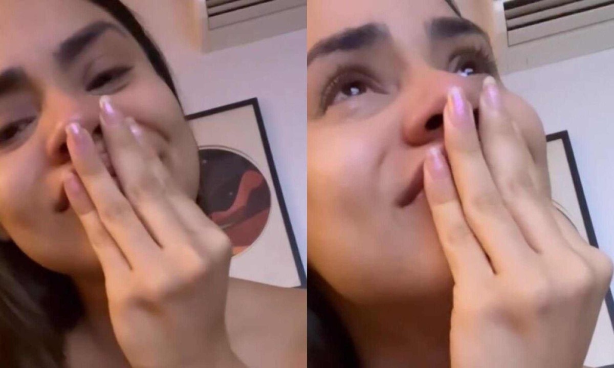 Lexa se emociona ao ver desfile da Unidos da Tijuca de casa -  (crédito: Tupi - Pablo Oliveira)