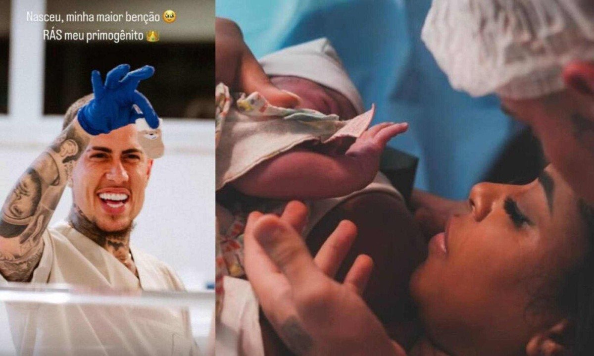 MC Daniel e Lorena Maria celebram o nascimento de Rás após parto complicado -  (crédito: Tupi - Pablo Oliveira)
