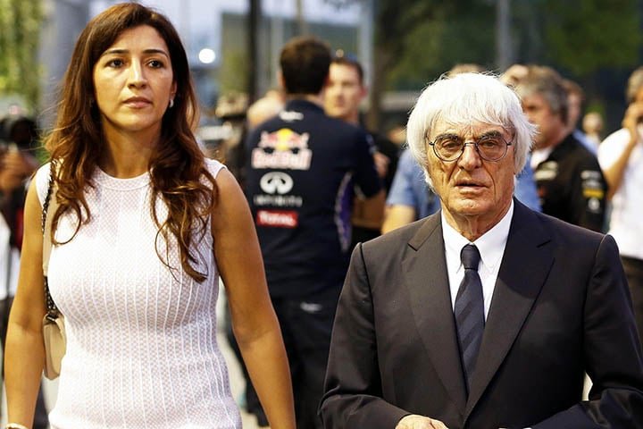 O ex-chefão da Fórmula 1 é casado desde 2012 com a brasileira Fabiana Ecclestone - 45 anos mais jovem. Oito anos depois, nasceu Ace, filho do casal, quando o britânico já tinha 89 anos de idade.