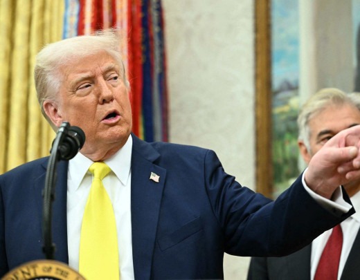 A publicação de Trump, porém, não dá detalhes sobre avanços nas negociações de paz -  (crédito: Mandel Ngan/AFP)