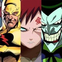 Gaara contra vilões da DC. Quem vence? - Montagem Flipar