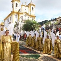 Procissão da Ressureição: veja fotos dos tapetes devocionais em Minas - Patrick de Araújo/Prefeitura de Ouro Preto/divulgação