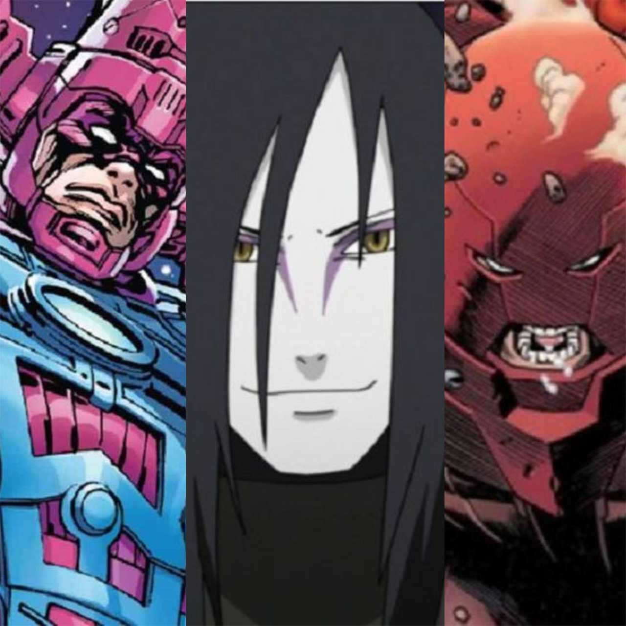Orochimaru contra vilões da Marvel. Quem vence? Orochimaru contra vilões da Marvel. Quem vence?