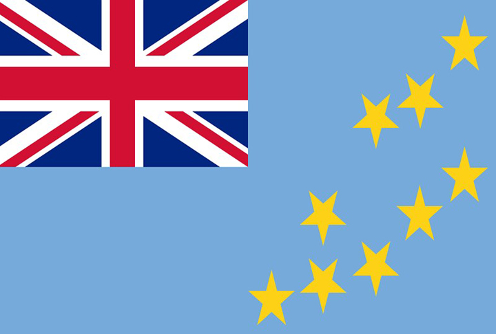 Em 1978, a nação tornou-se independente adotando o nome Tuvalu, que significa "grupo de 8", referência às oito ilhas primeiramente habitadas. Em 1995, o país ganhou nova bandeira. Mas manteve a Union Jack no canto, pois é subordinado à Monarquia Britânica.