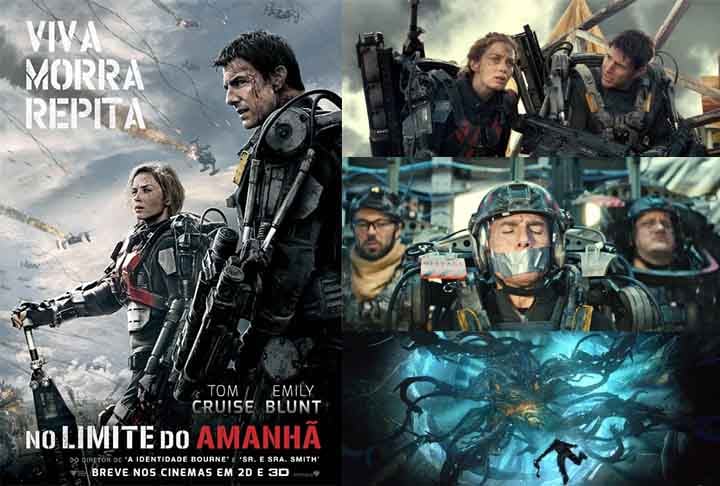 "No Limite do AmanhÃ£" (2014): Com Tom Cruise no papel principal, essa Ã© uma ficÃ§Ã£o cientÃ­fica que combina aÃ§Ã£o frenÃ©tica com uma trama inteligente sobre viagem no tempo.