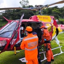 MG: homem leva choque em sacada e cai de sete metros de altura - CBMMG/Divulga&ccedil;&atilde;o