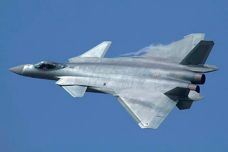 J-20 - Caça furtivo de quinta geração de fabricação chinesa. Foi criado para a Força Aérea do Exército de Libertação Popular. 