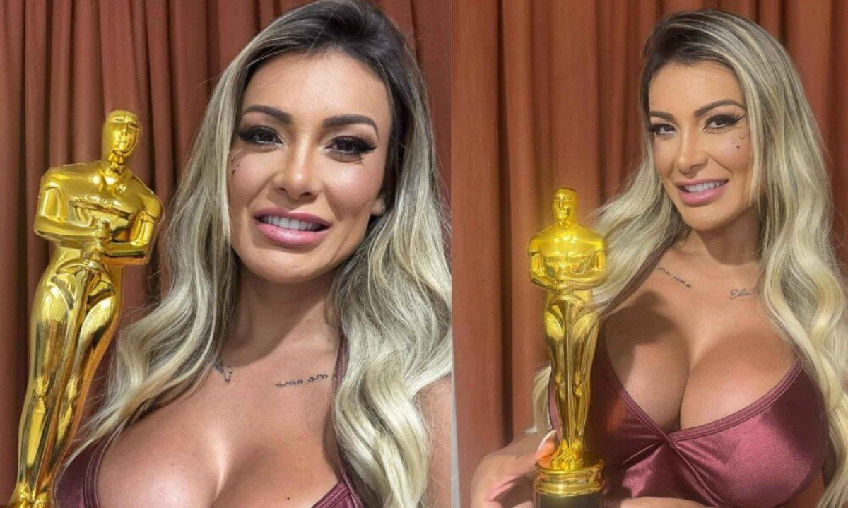 Andressa Urach no Oscar? Ex-miss bumbum se manifesta: ‘Vencedora’ -  (crédito: Tupi - Pablo Oliveira)