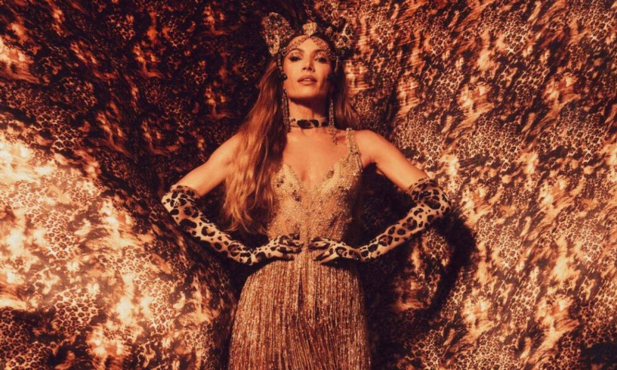 Patrícia Poeta aposta em look em homenagem a onça do Pará -  (crédito: Tupi - Pablo Oliveira)