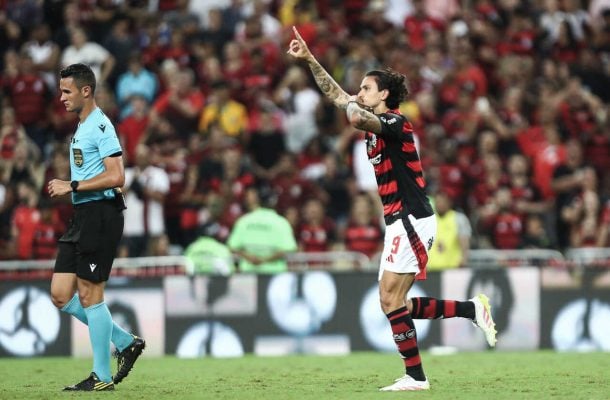 PEDRO - Entrou na vaga de Juninho aos 13 minutos do segundo tempo, mas também não teve oportunidades de balançar a rede. NOTA 5,0 - Foto: Gilvan de Souza/Flamengo