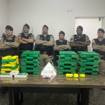 Motorista é preso ao transportar 80 barras de droga por R$ 1.500 - PMMG/Divulgação