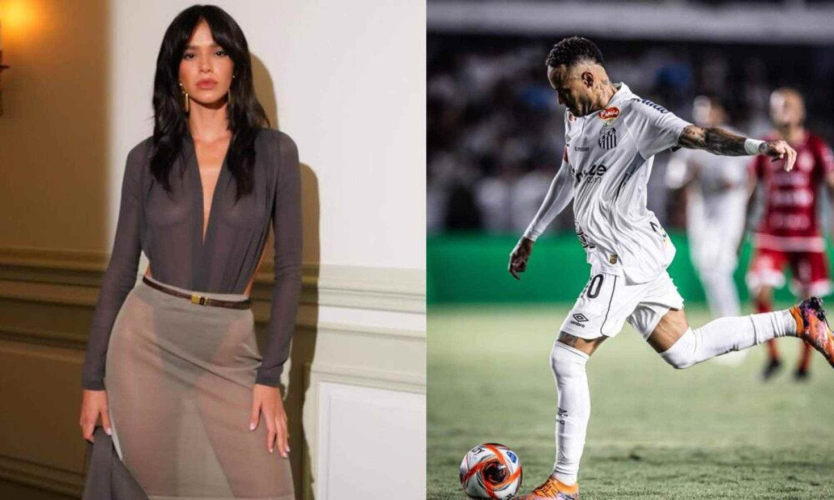 Aos gritos de Bruna Marquezine, Neymar faz golaço - (crédito: Tupi - Pablo Oliveira) Aos gritos de Bruna Marquezine, Neymar faz golaço - (crédito: Tupi - Pablo Oliveira)