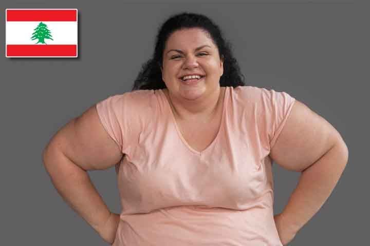 9º lugar (mulheres) - Líbano, com 75% da população com sobrepeso ou obesa. 
- Imagem Freepik