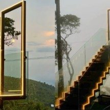 Escada "para o céu" faz sucesso nas redes sociais e atrai curiosos no Ceará - montagem/reprodução instagram