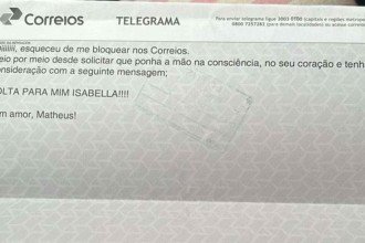Homem envia telegrama para ex: 'Esqueceu de me bloquear nos Correios'