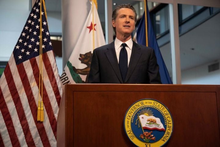 Joe Biden, ex-presidente dos EUA, chegou a destinar dinheiro para proteger o lago, mas a disputa política entre o presidente Donald Trump e o governador da Califórnia, Gavin Newsom (foto), pode acabar ameaçando esse apoio.