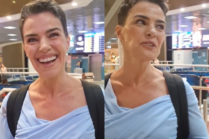 "Por enquanto, não", disse ela. "Mas tem uma chance?", questionou o fotógrafo. "Tem", respondeu Arósio.