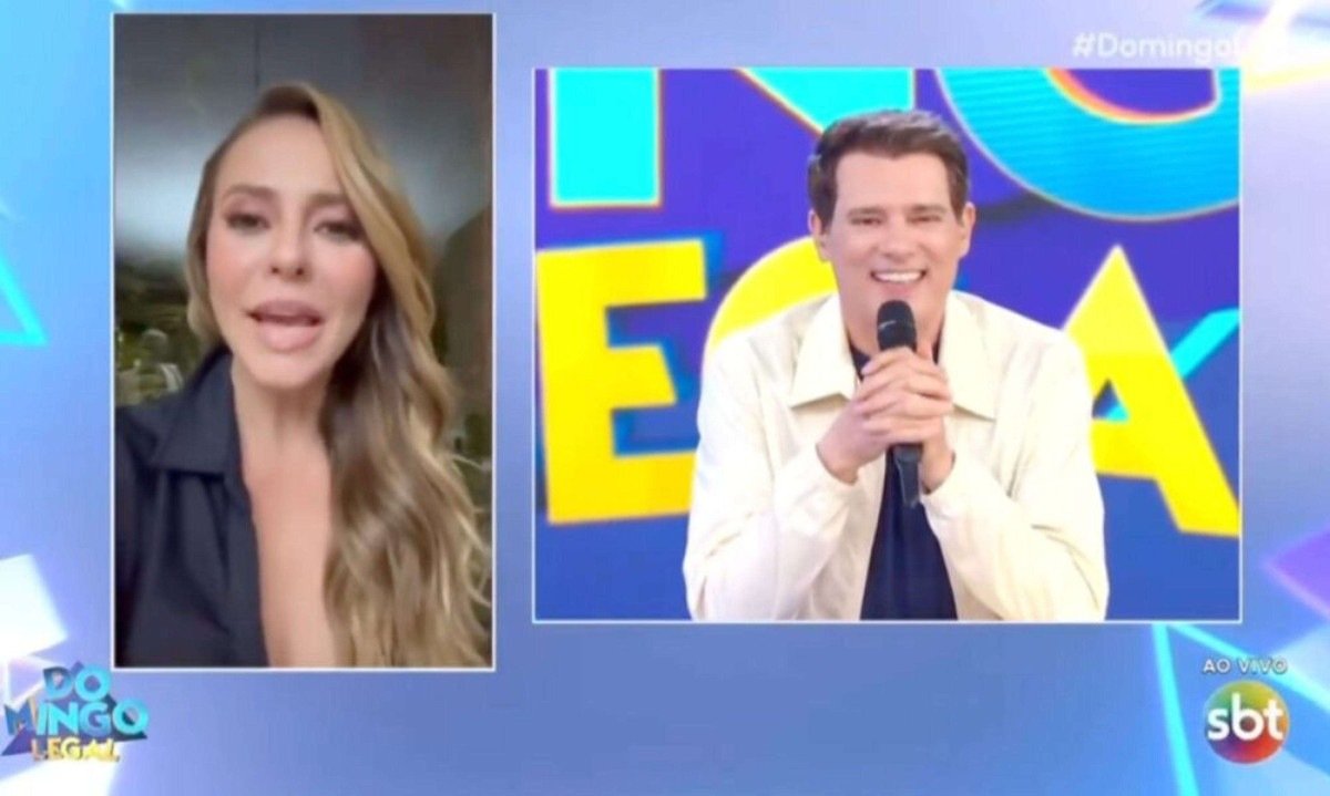 Paolla Oliveira invade o SBT de surpresa e manda recado enigmático para Portiolli -  (crédito: Tupi - Pablo Oliveira)