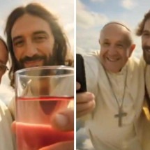 IA coloca papa Francisco e Jesus em encontro no céu - Reprodução / redes sociais