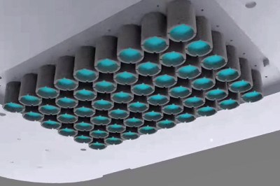 Pesquisadores criaram um supermicroscópio com 54 câmeras paralelas que capta imagens e vídeos em 3D com resolução em Gigapixels.  -  (crédito: Youtube Canal Duke Engineering)