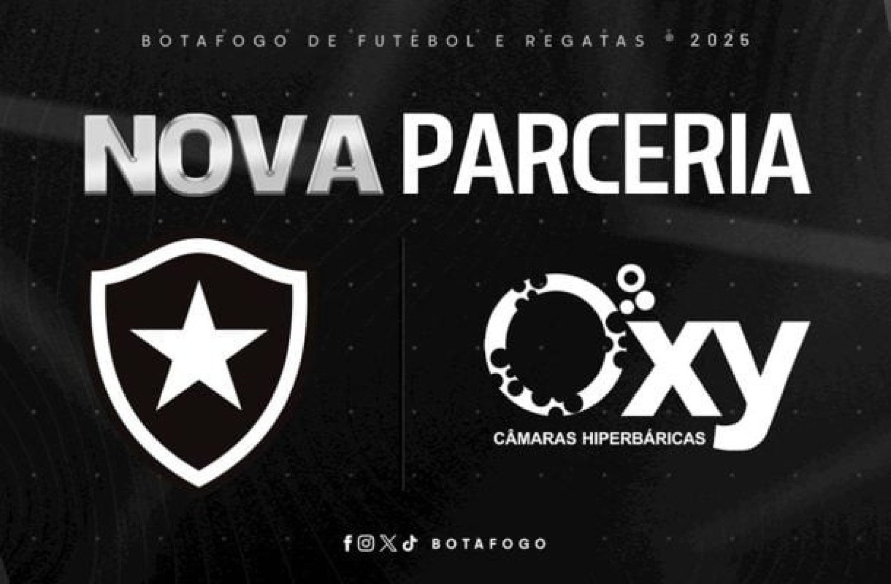 Botafogo oficializa patrocínio com empresa de oxigenoterapia hiperbárica
