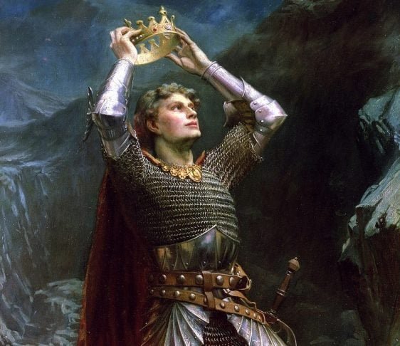 Arthur, ainda jovem, conseguiu o feito sem saber de sua origem real, sendo então reconhecido como o legítimo rei da Bretanha.