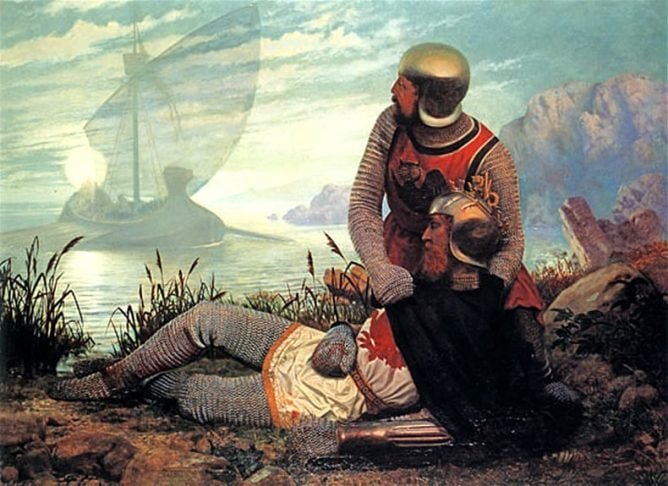 Na Batalha de Camlann, Arthur e Mordred se enfrentaram, resultando na morte de ambos. 