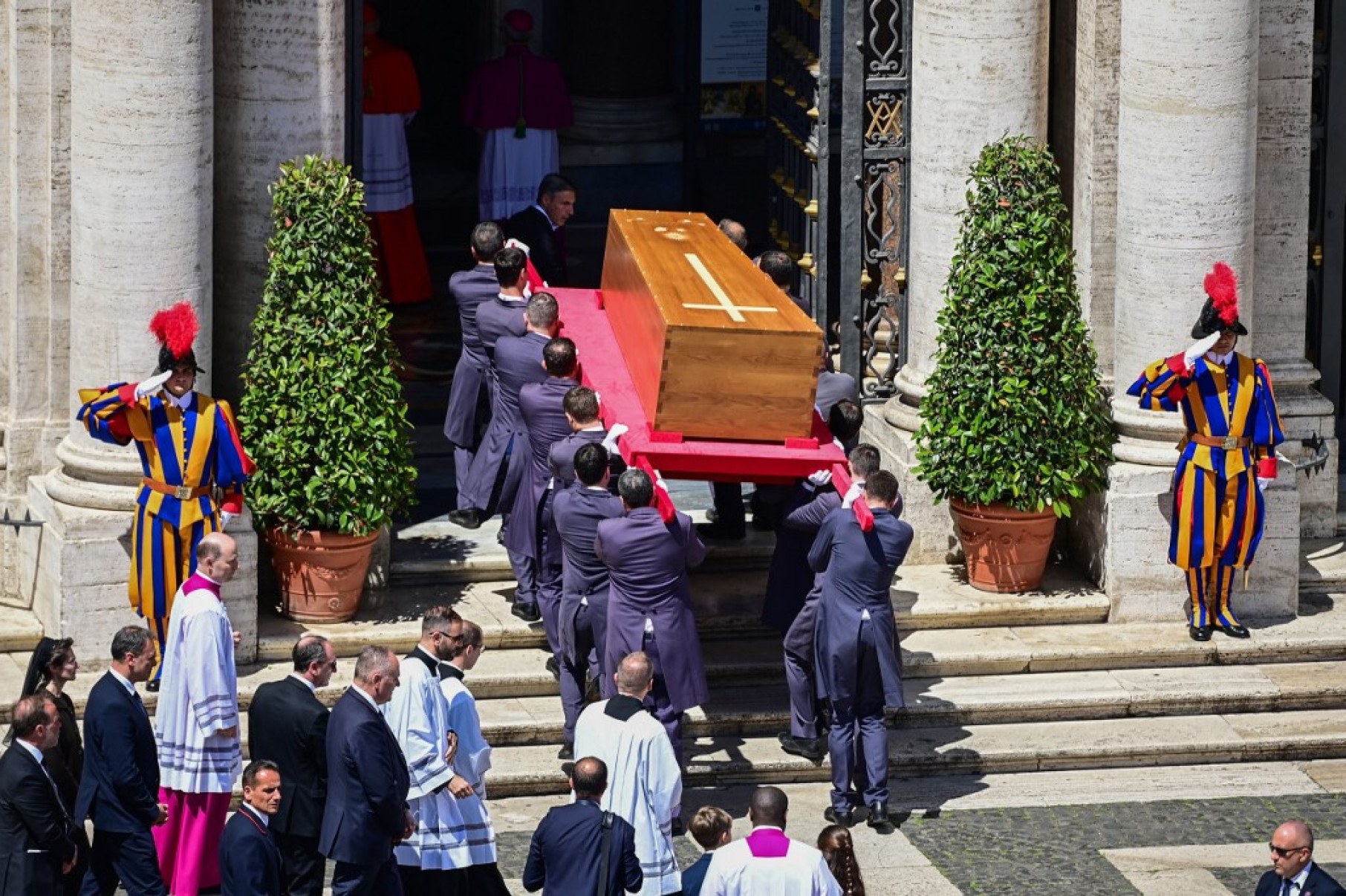 Corpo de Francisco chega à Basílica de Santa Maria Maggiore-Piero CRUCIATTI / AFP