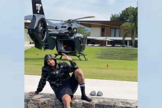 Helicóptero luxuoso de Neymar está impedido de voar