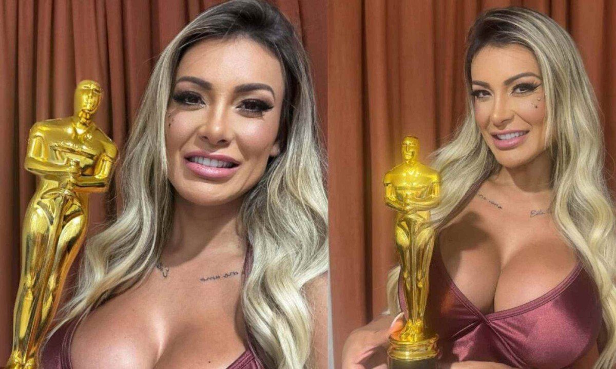 Andressa Urach no Oscar? Ex-miss bumbum se manifesta: ‘Vencedora’ -  (crédito: Tupi - Pablo Oliveira)