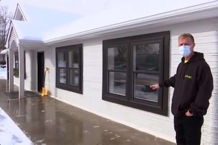 JÃ¡ em Houston, outra cidade texana, foi inaugurada uma casa 3D de dois andares com 370 mÂ² de Ã¡rea construÃ­da. 

