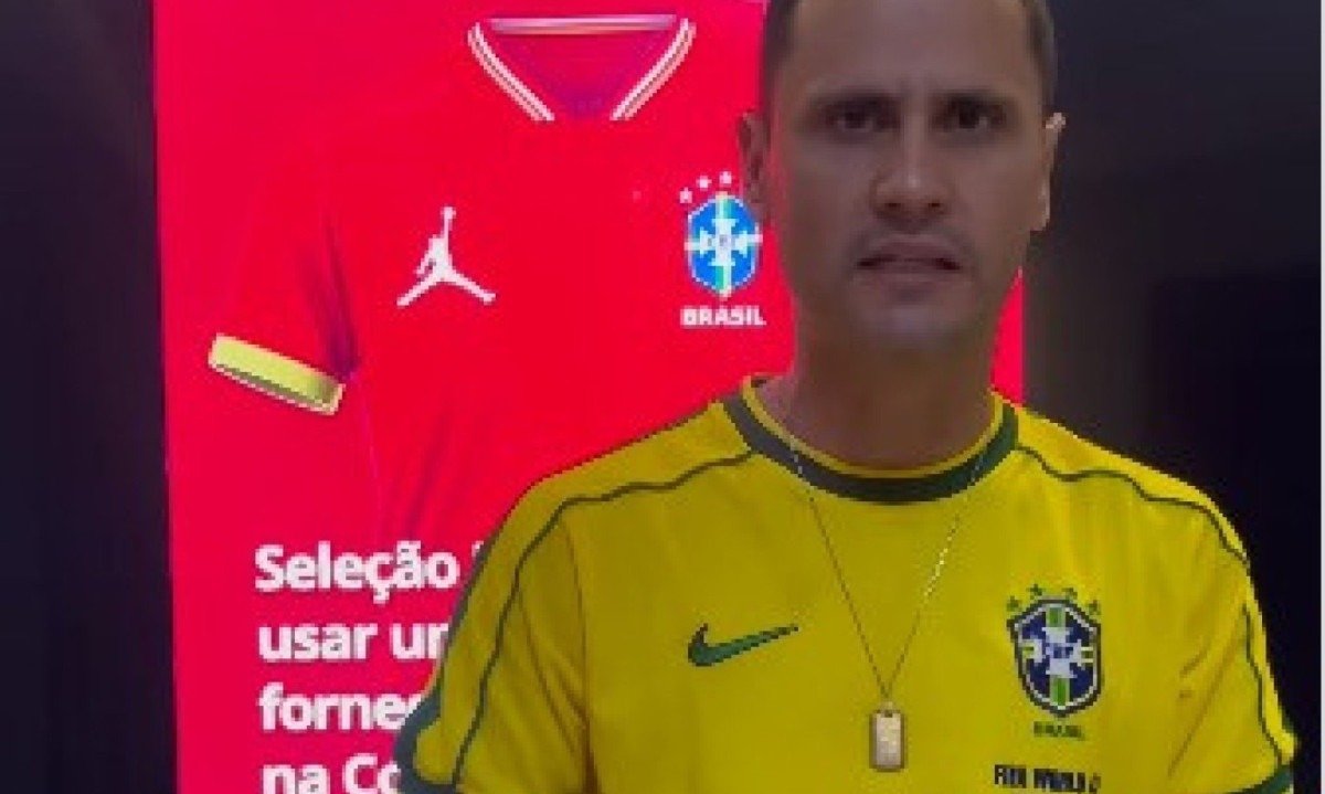 CBF e Nike devem anunciar que o segundo uniforme da seleção brasileira pode ter uma nova coloração, sendo que o vermelho é o mais cotado -  (crédito: Reprodução/Redes Sociais)