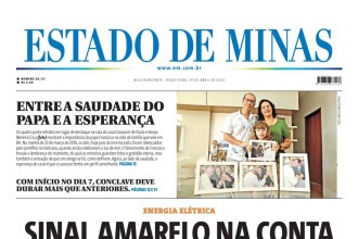Confira a capa do Estado de Minas do dia 29/4/2025