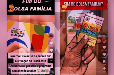 Uma das publicações tira de contexto declaração do presidente Lula sobre o Brasil não ficar 'eternamente vivendo do Bolsa Família' -  (crédito: Reprodução/Comprova)
