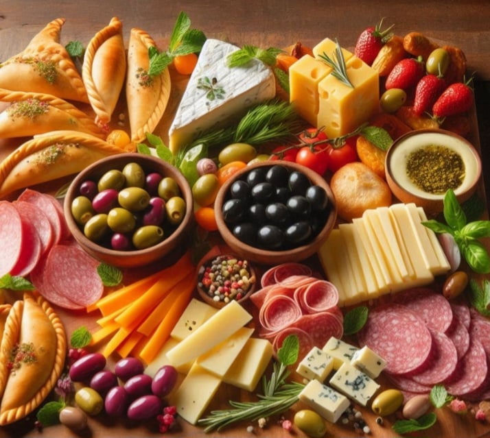 Na Itália, os "antipasti" incluem uma variedade de frios, queijos, pães e azeitonas. Este ritual serve como uma forma de iniciar as refeições em um ambiente descontraído.
