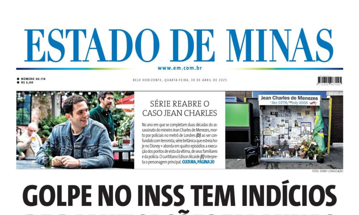 Confira a capa do Estado de Minas do dia 30/4/2025 -  (crédito: Estado de Minas)