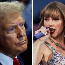 Trump manda indireta para Taylor Swift em discurso - Kevin Dietsch and ANDRE DIAS NOBRE / various sources / AFP