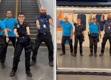 Funcionários do Metrô Rio fazem vídeo viral para passar informações sobre show da Lady Gaga -  (crédito: Reprodução / Metrô Rio)