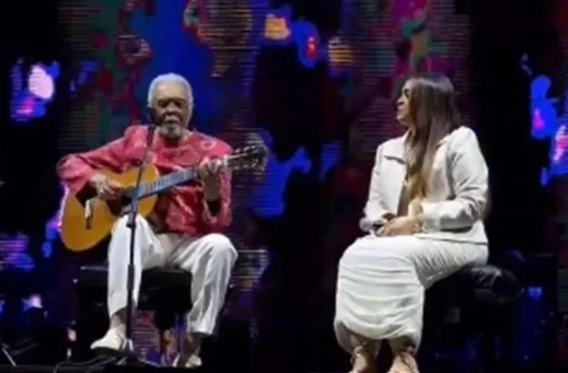 Na noite de sábado, dia 26/04, Preta Gil emocionou o público no Allianz Parque ao fazer uma participação surpresa no show de seu pai, Gilberto Gil. A apresentação integra a turnê “Tempo Rei”, que marca a despedida do artista baiano dos grandes palcos. 
 -  (crédito: Reprodução/Instagram)