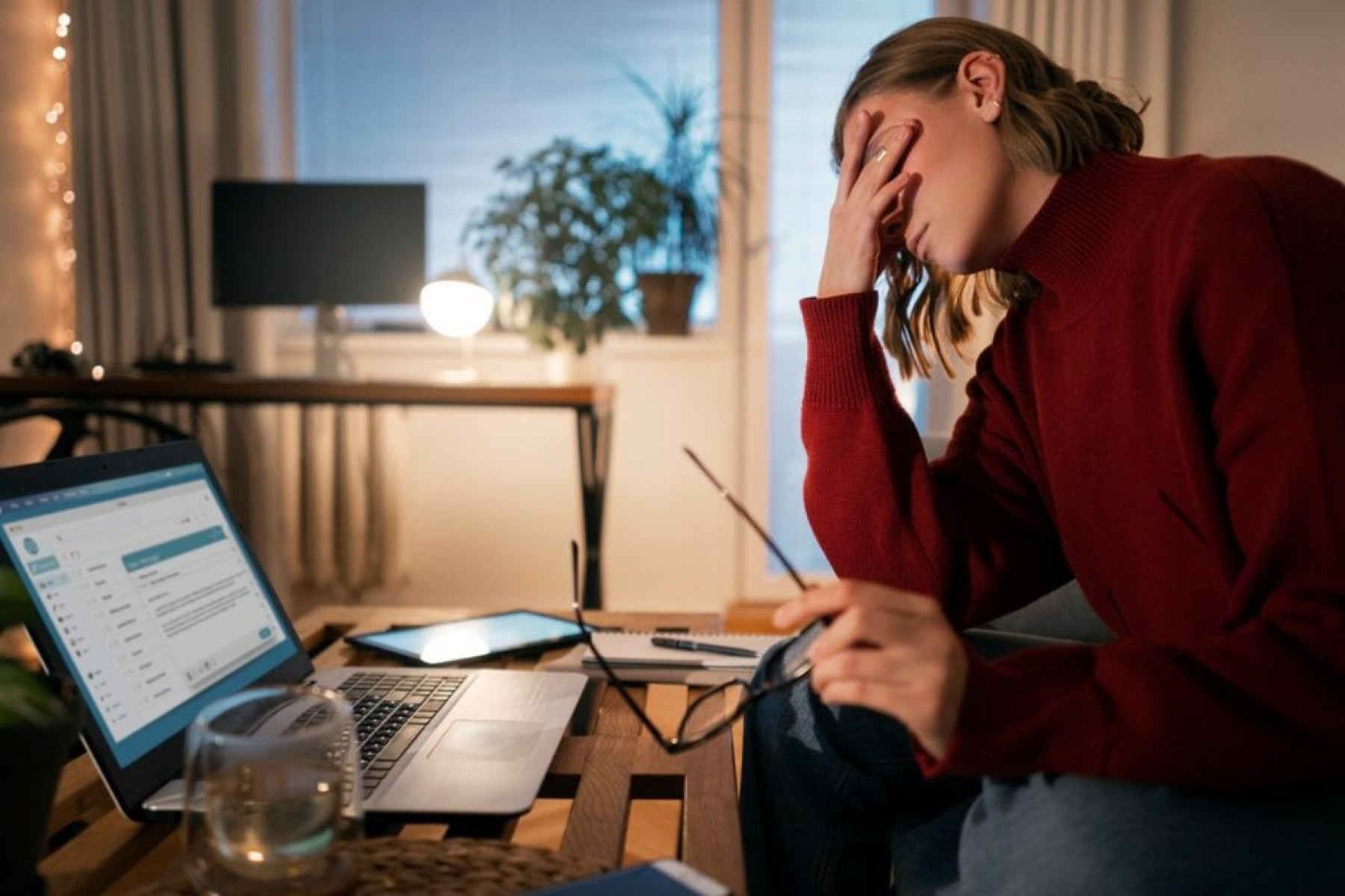 Cuidar da mente é tão importante quanto cuidar do corpo, e esse cuidado começa com pequenas escolhas no dia a dia Pessoa estressada