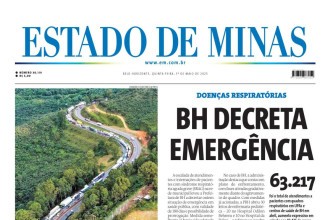 Confira a capa do Estado de Minas do dia 1º/5/2025
