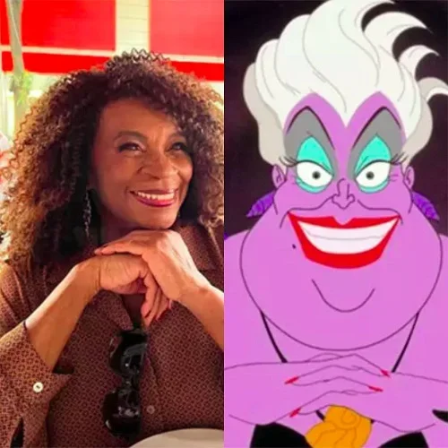 Zezé Motta / Úrsula - "A Pequena Sereia" (1989): A atriz brasileira dublou uma das vilãs mais famosas da Disney e dos cinemas! Na trama, Úrsula engana Ariel, prometendo transformá-la em humana em troca de sua voz.