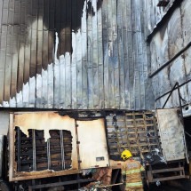 Veja como ficou galpão de supermercado atingido por incêndio em BH - Corpo de Bombeiros/Divulgação