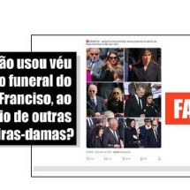 Janja usou véu durante velório do papa Francisco, ao contrário do que afirmam publicações virais